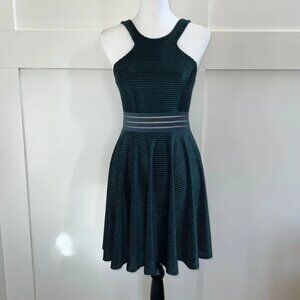 City Studio Velvet Forest Green Halter Dress